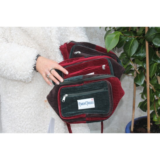 Corduroy Bum Bag Belfast Patchwork